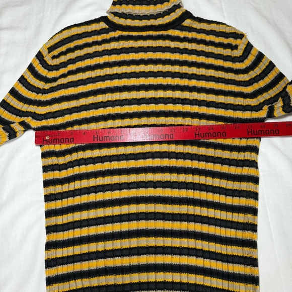 Vintage Polo Jeans Co Women’s Size XL Ribbed Knit Turtleneck Striped Y2K Sweater - Picture 2 of 6